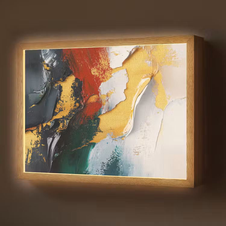 Lightbox - Wandlamp - Modern - Kerst - Abstract - Goud — 1