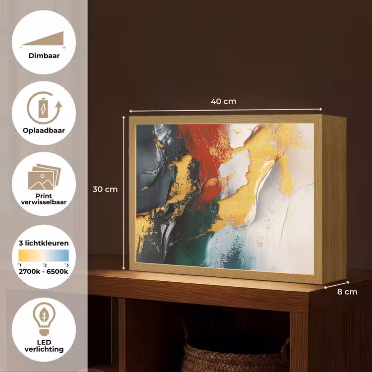 Lightbox - Wandlamp - Modern - Kerst - Abstract - Goud — 10