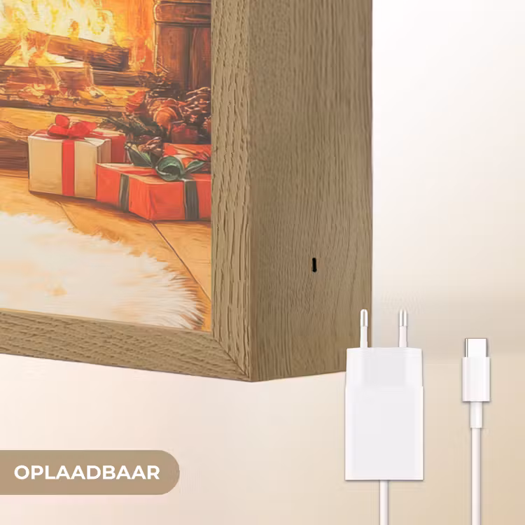 Lightbox - Wandlamp - Winter - Kerst - Huis - Openhaard — 7