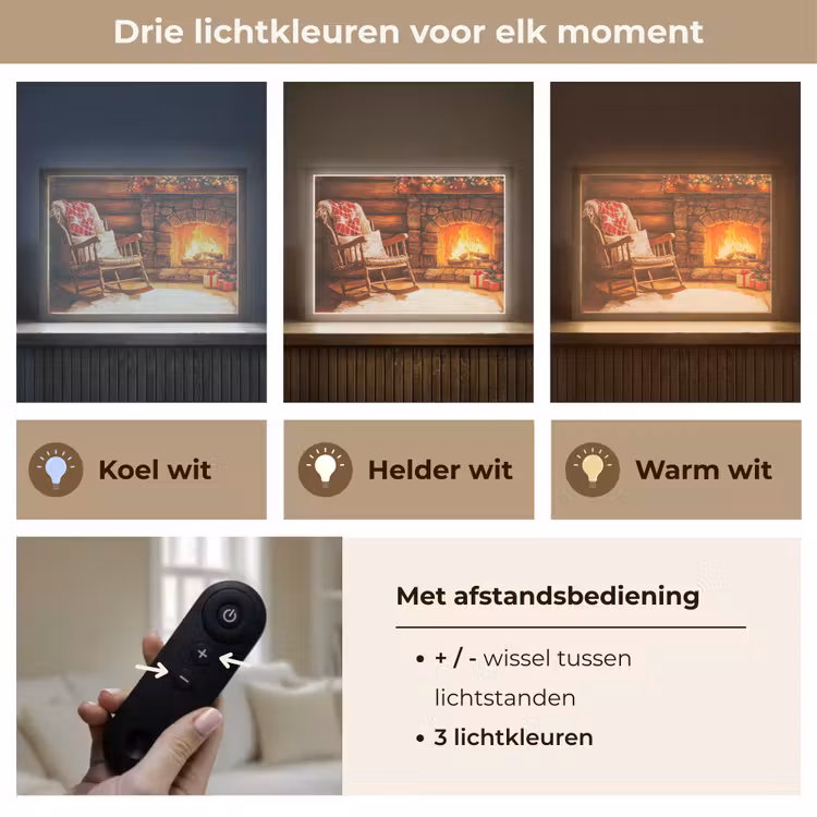Lightbox - Wandlamp - Winter - Kerst - Huis - Openhaard — 8