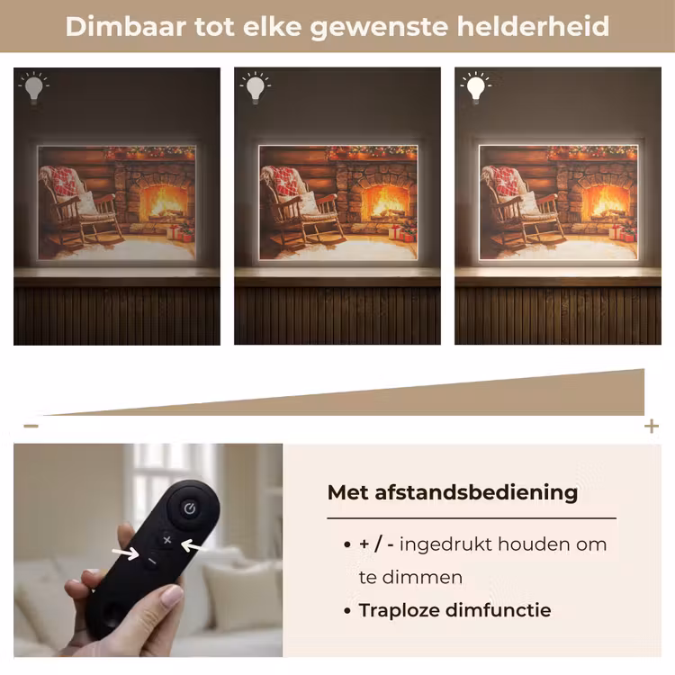 Lightbox - Wandlamp - Winter - Kerst - Huis - Openhaard — 9