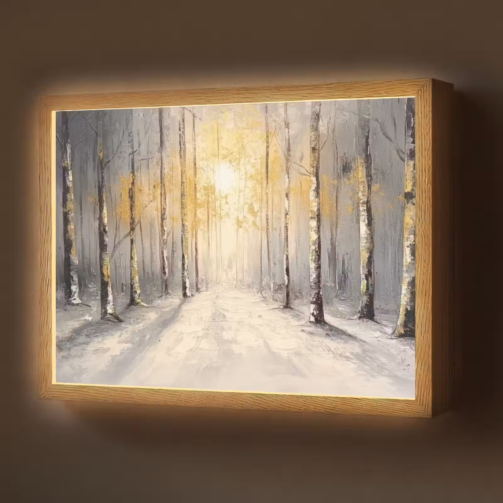 Lightbox - Wandlamp - Winter - Abstract - Sneeuw - Natuur - Zon — 1
