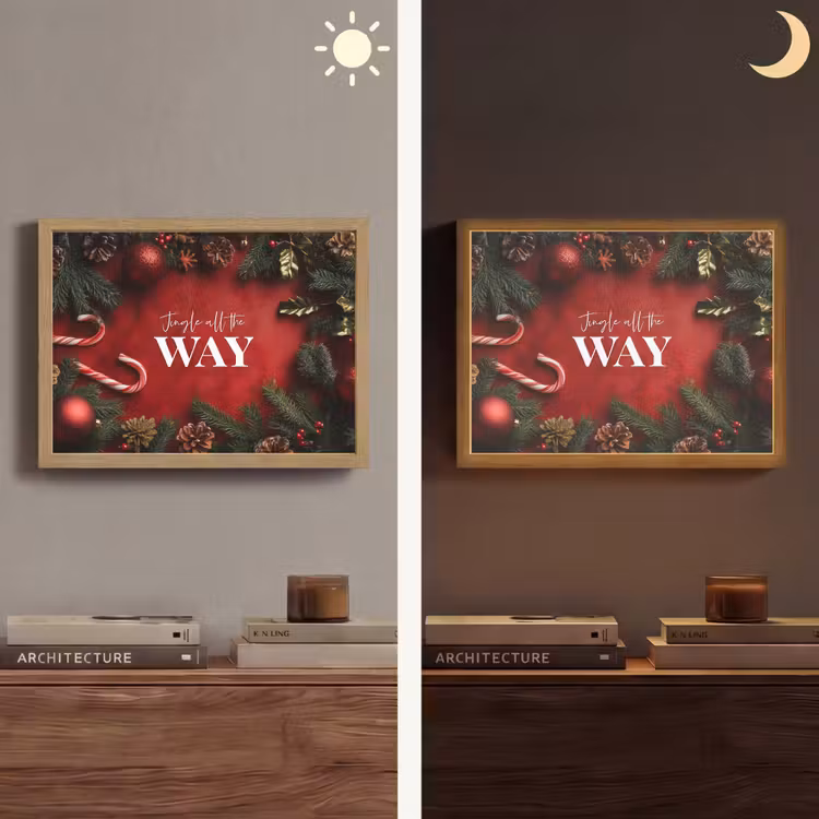 Lightbox - Wandlamp - Kerst - Quote - Rood - Kerstballen — 6