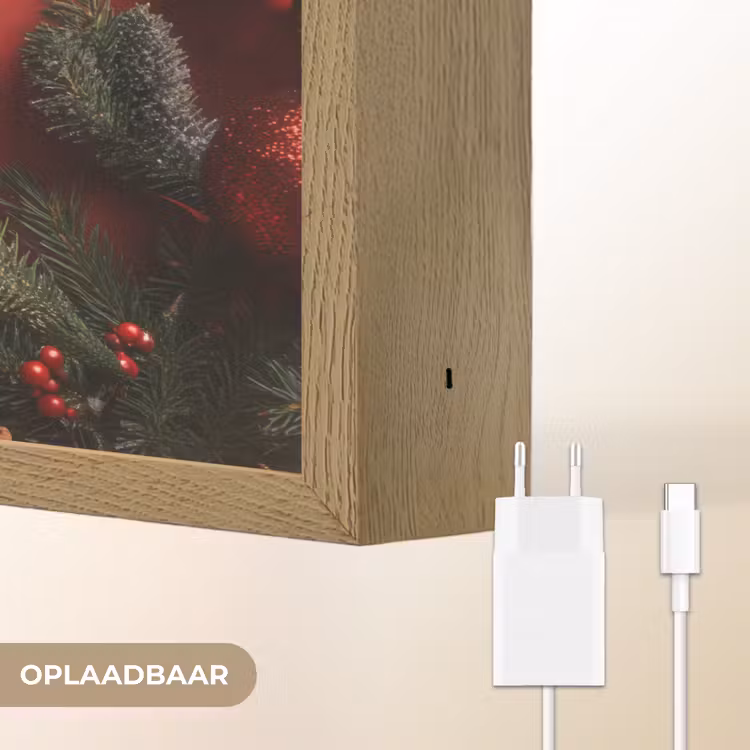Lightbox - Wandlamp - Kerst - Quote - Rood - Kerstballen — 7
