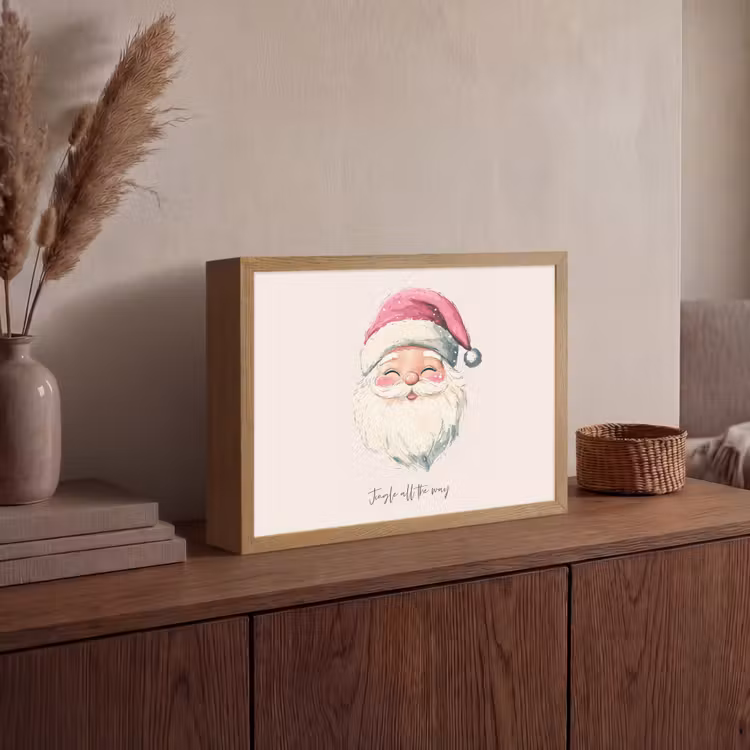 Lightbox - Wandlamp - Kerstman - Kerst - Quote - Beige — 4