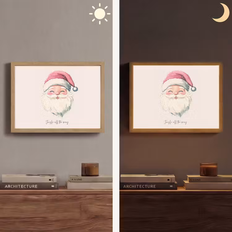 Lightbox - Wandlamp - Kerstman - Kerst - Quote - Beige — 6