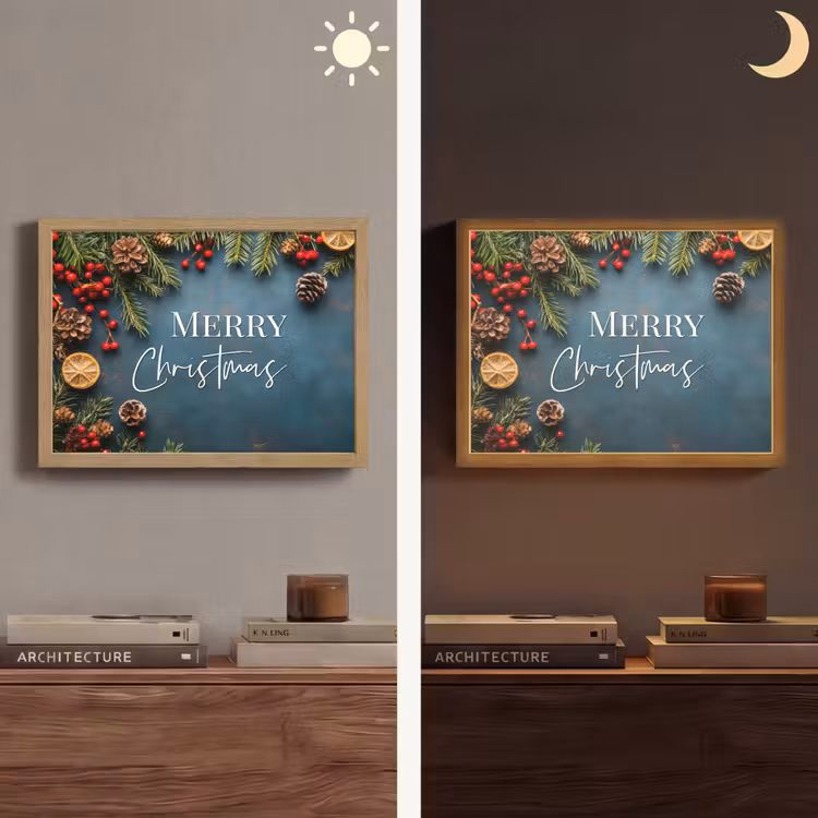 Lightbox - Wandlamp - Merry Christmas - Blauw - Kerst - Winter — 6