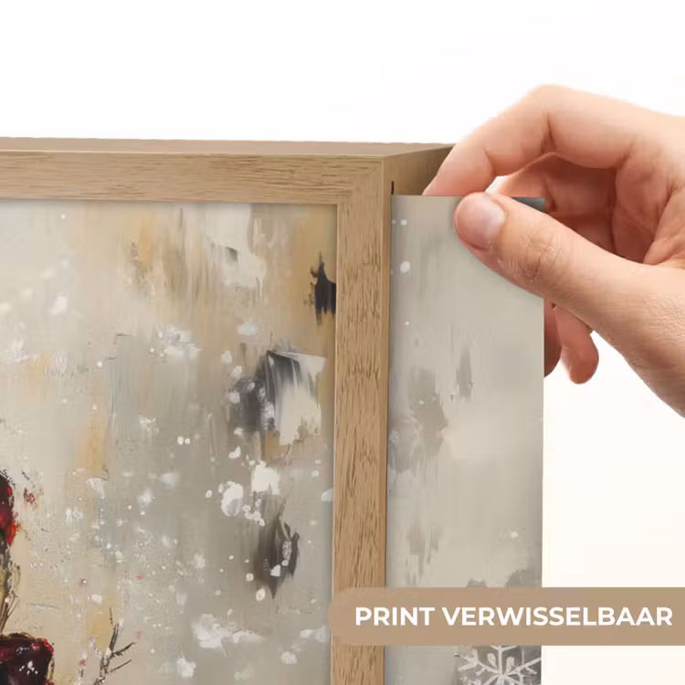 Lightbox - Wandlamp - Sneeuwpop - Winter - Sneeuw - Beige — 5