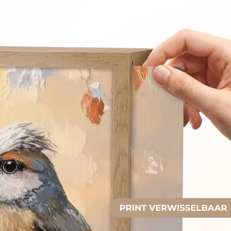 Lightbox - Wandlamp - Vogels - Tak - Winter - Sneeuw — 5