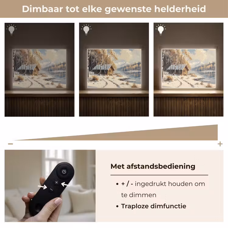 Lightbox - Wandlamp - Winter - Sneeuw - Huis - Natuur — 9