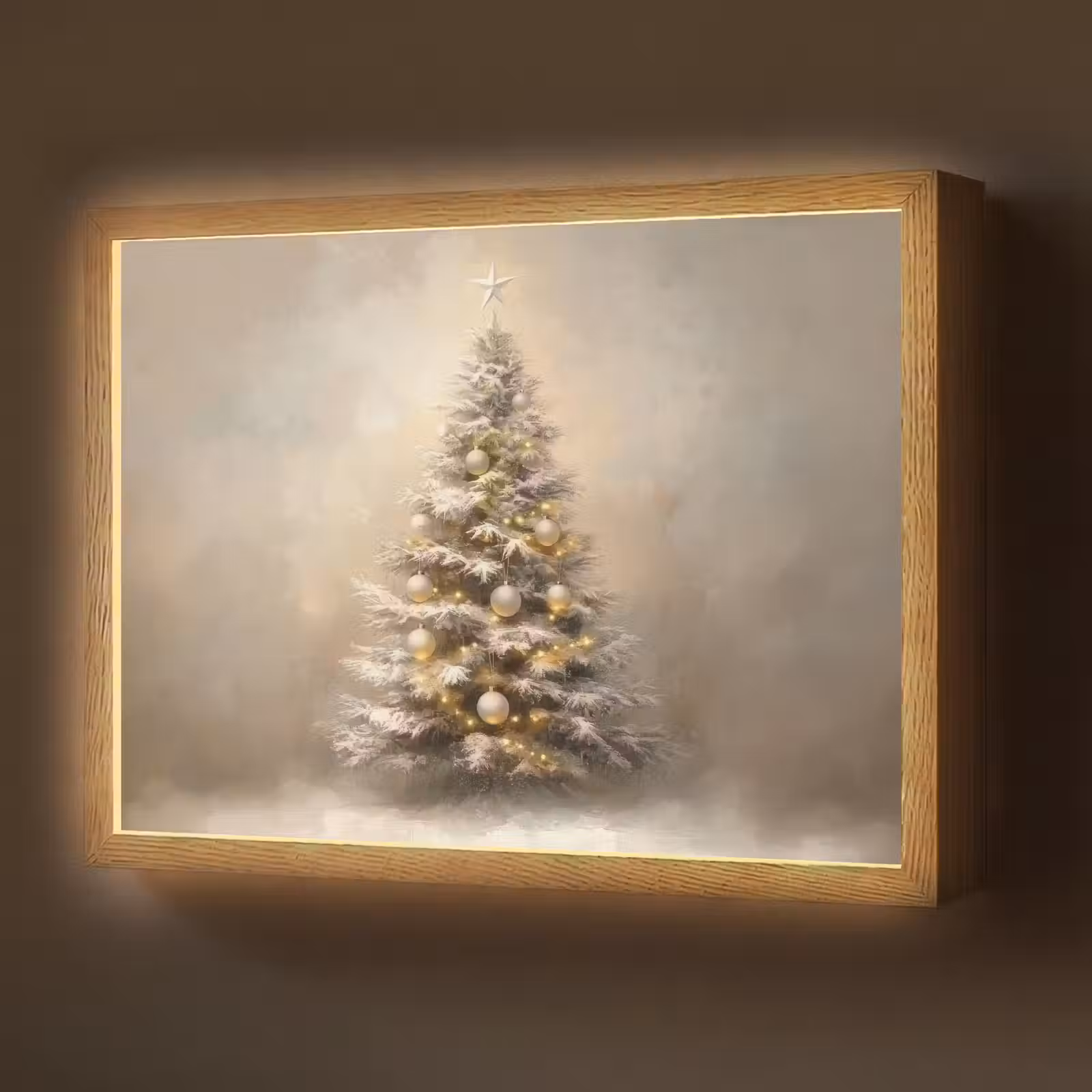 Lightbox - Wandlamp - Kerst - kerstboom - Sneeuw - Art — 1