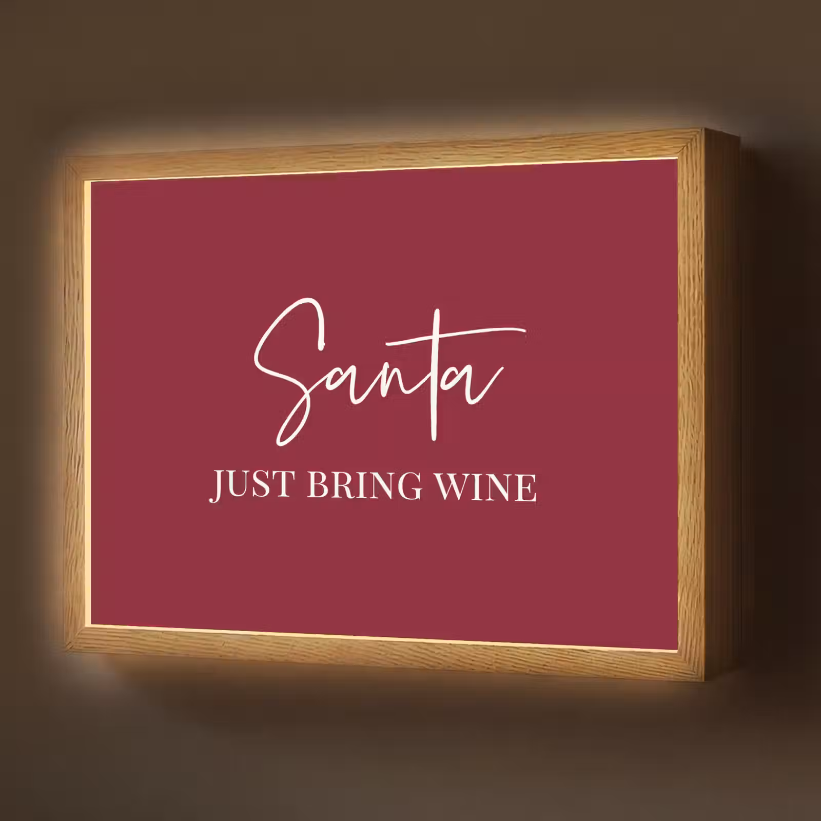 Lightbox - Wandlamp - Santa - Wine - Rood - Kerst - Kerstman — 1