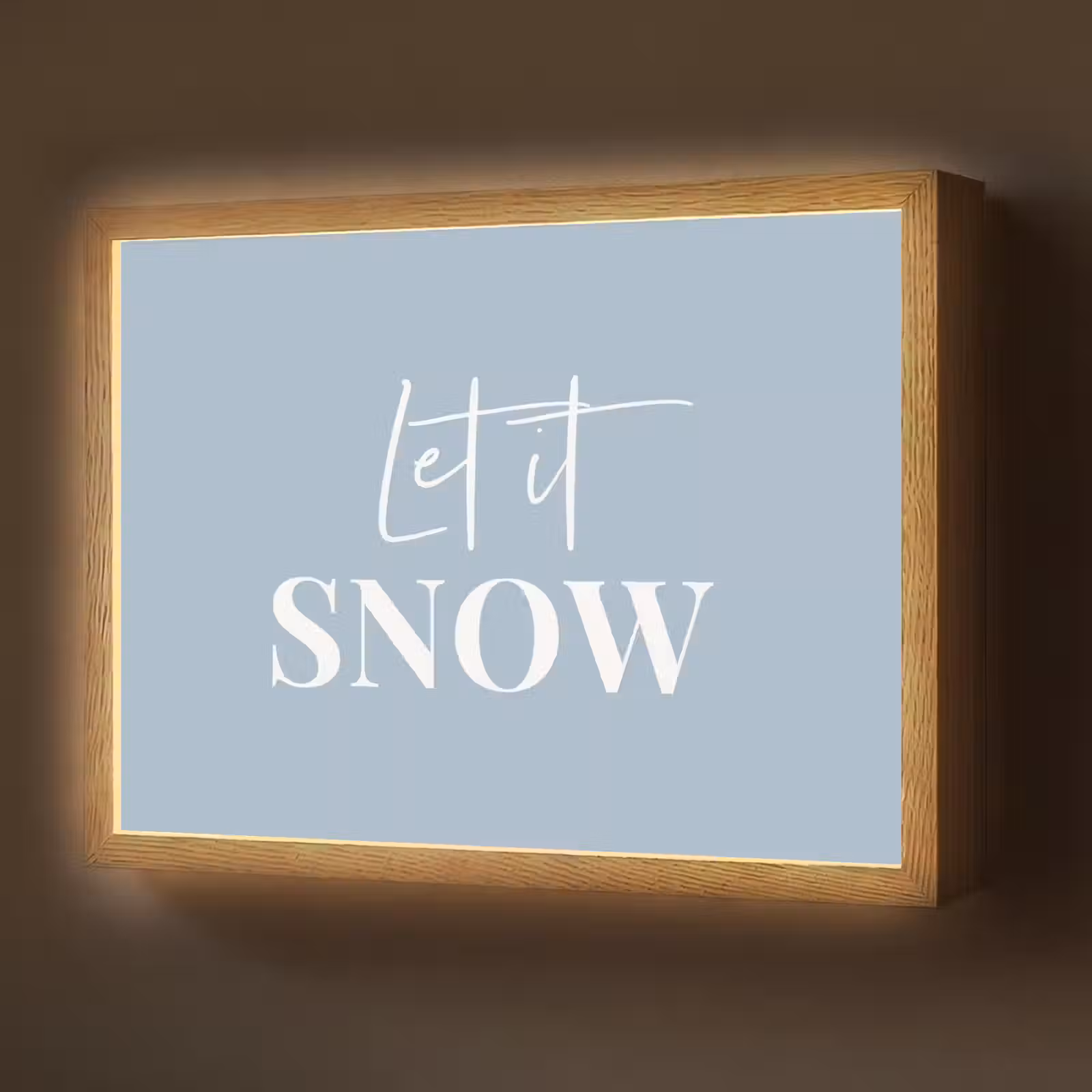 Lightbox - Wandlamp - Sneeuw - Winter - Blauw - Let it snow — 1