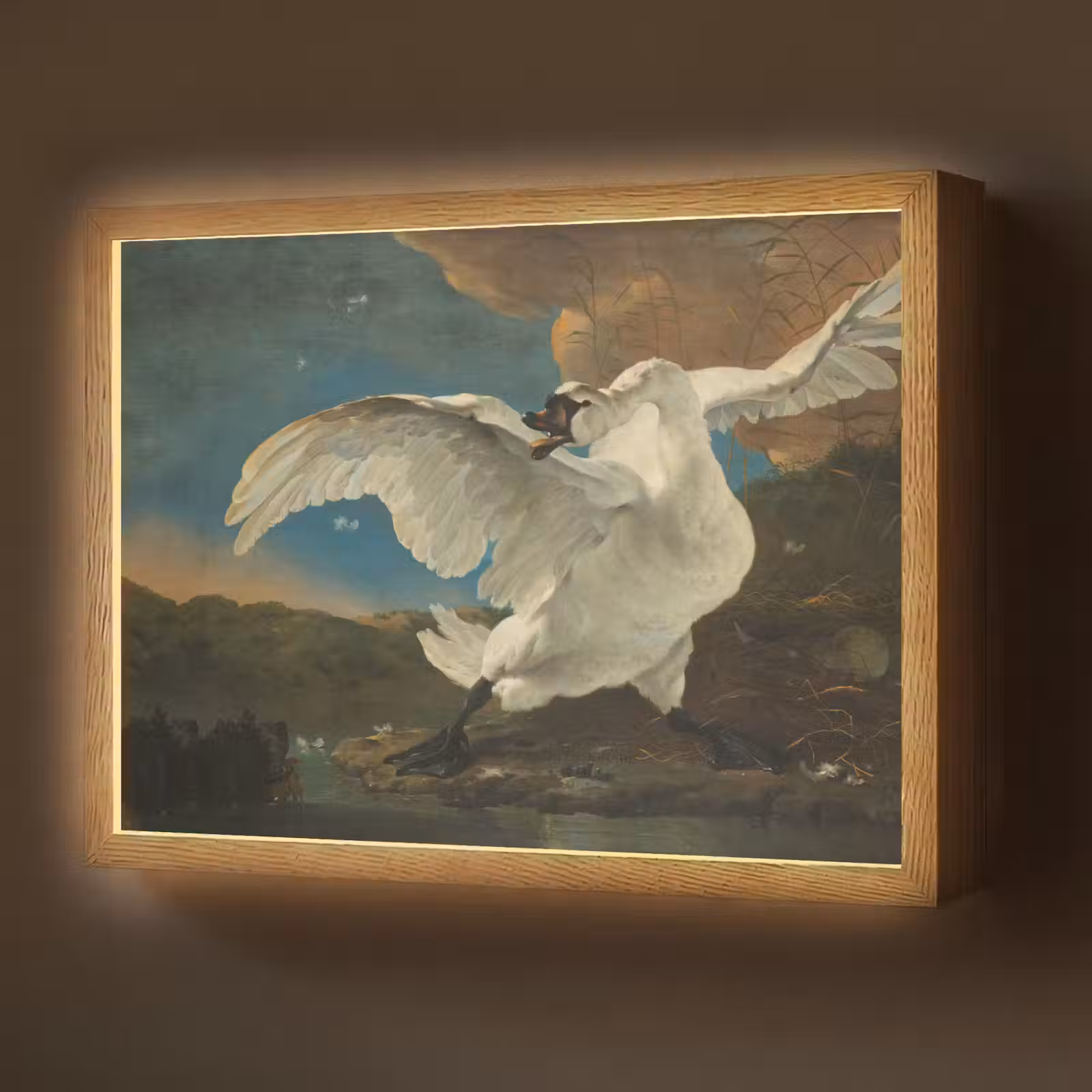 Lightbox - Wandlamp - Zwaan - Oude meesters - Jan Asselijn — 1
