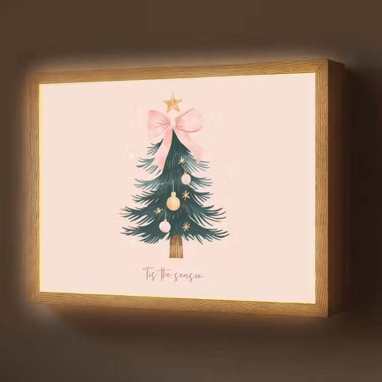 Lightbox - Wandlamp - Christmas Season - Kerst - Kerstboom - Roze — 1