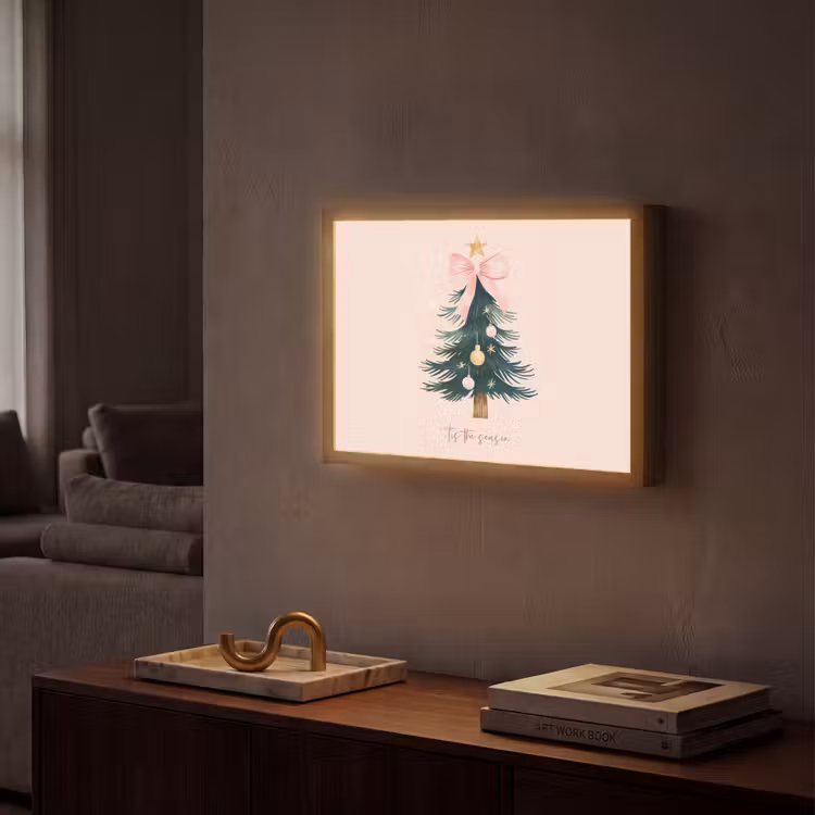 Lightbox - Wandlamp - Christmas Season - Kerst - Kerstboom - Roze — 2