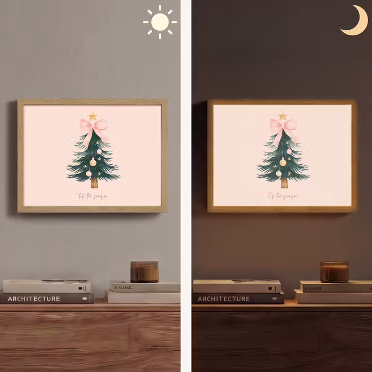 Lightbox - Wandlamp - Christmas Season - Kerst - Kerstboom - Roze — 6