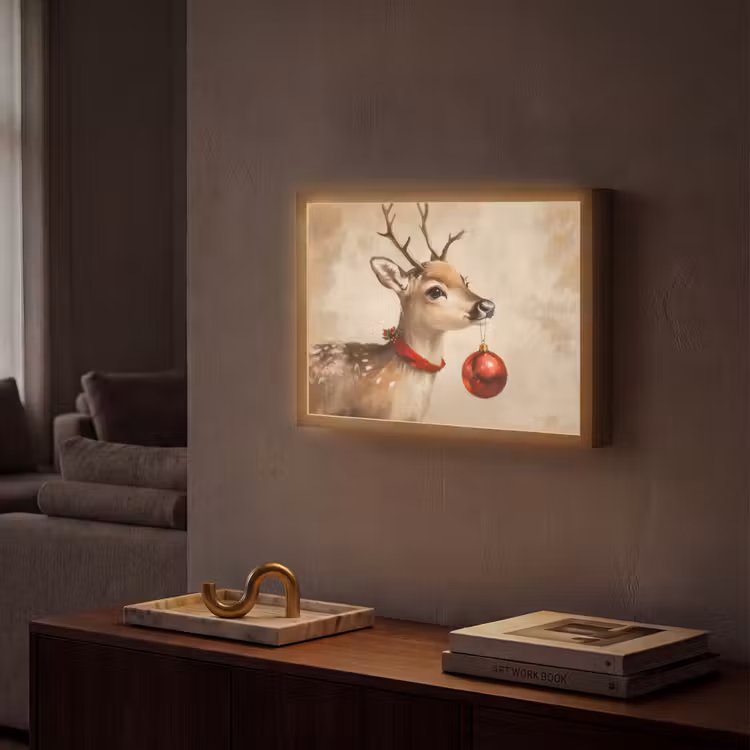 Lightbox - Wandlamp - Kerst - Hert - Gewei - Kerstbal - Rendier — 2