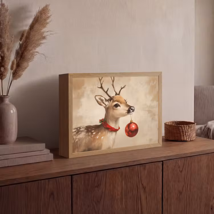 Lightbox - Wandlamp - Kerst - Hert - Gewei - Kerstbal - Rendier — 4