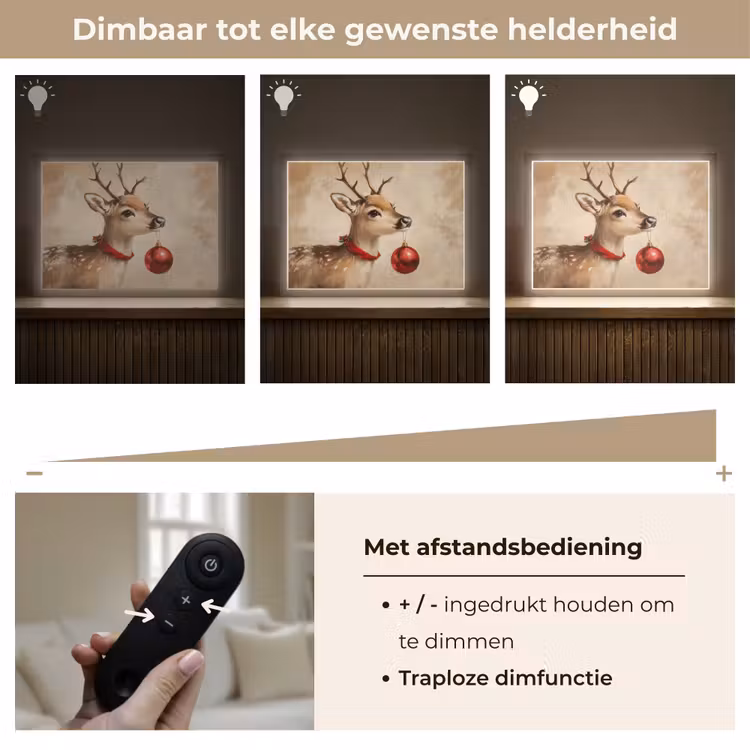 Lightbox - Wandlamp - Kerst - Hert - Gewei - Kerstbal - Rendier — 9