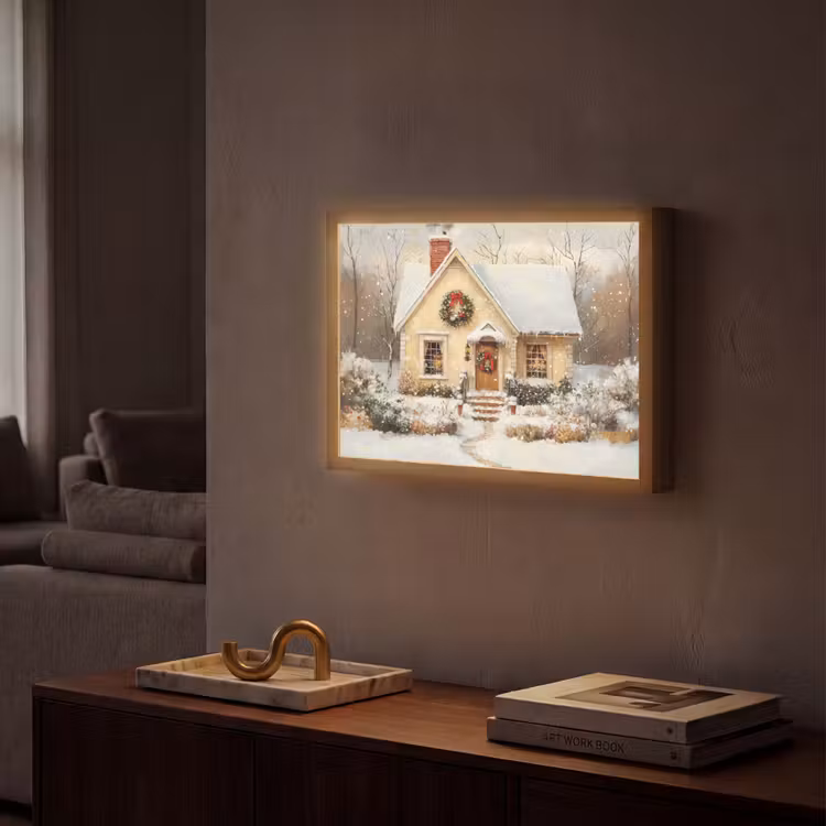 Lightbox - Wandlamp - Kerst - Huis - Winter - Sneeuw — 2