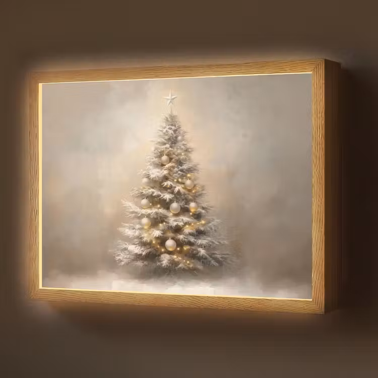 Lightbox - Wandlamp - Kerst - kerstboom - Sneeuw - Art — 1
