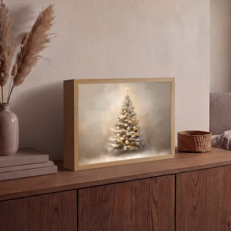 Lightbox - Wandlamp - Kerst - kerstboom - Sneeuw - Art — 4