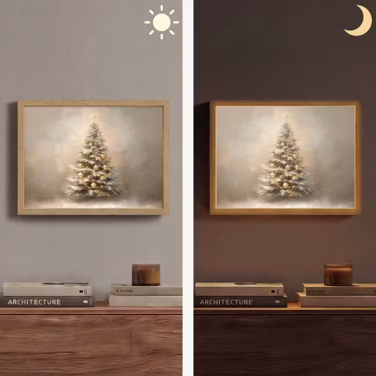 Lightbox - Wandlamp - Kerst - kerstboom - Sneeuw - Art — 6
