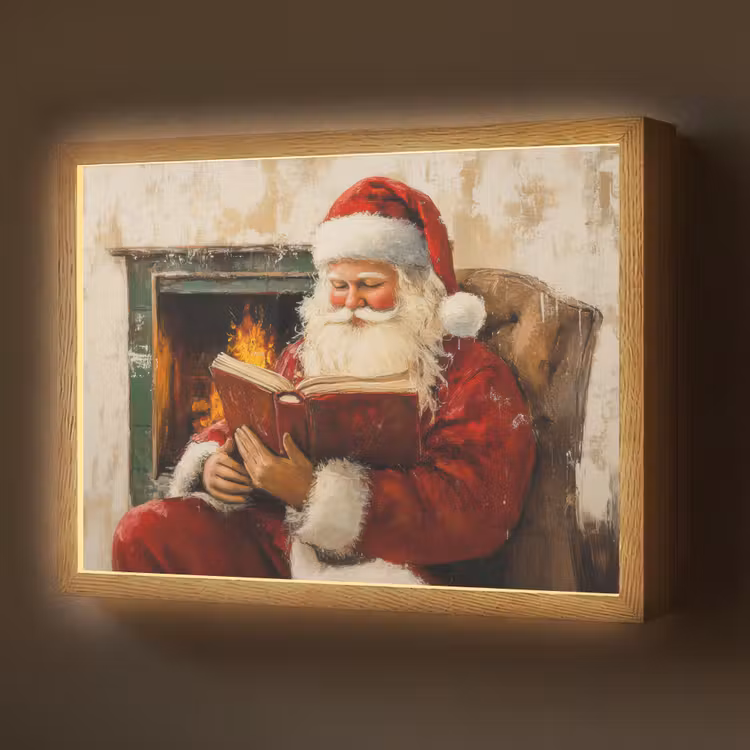 Lightbox - Wandlamp - Kerst - Kerstman - Winter - Open Haard — 1