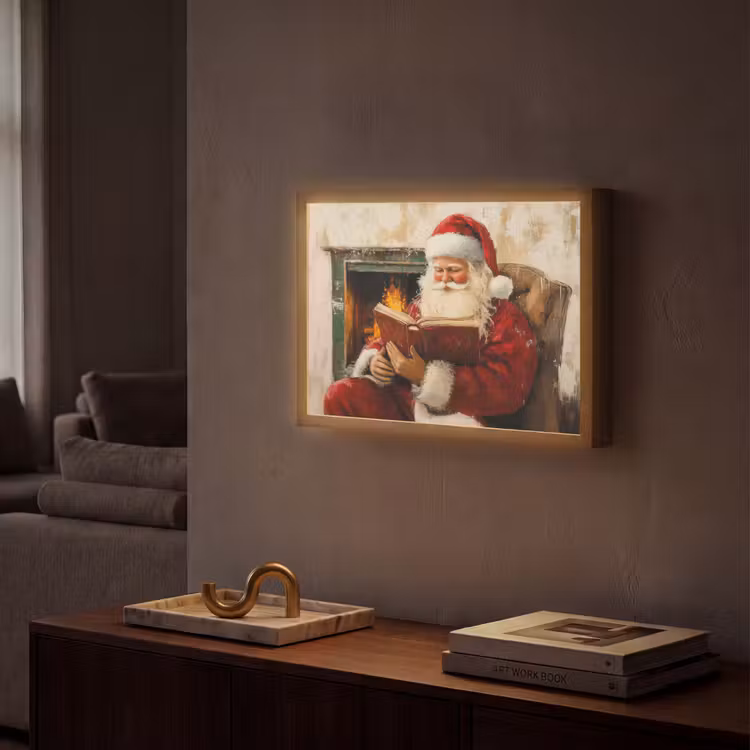 Lightbox - Wandlamp - Kerst - Kerstman - Winter - Open Haard — 2