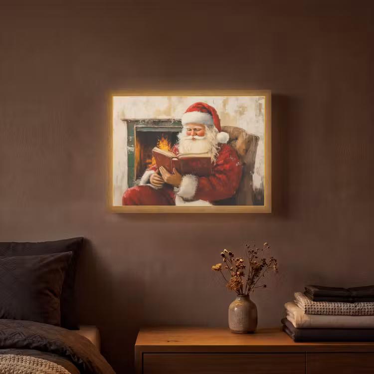 Lightbox - Wandlamp - Kerst - Kerstman - Winter - Open Haard — 3