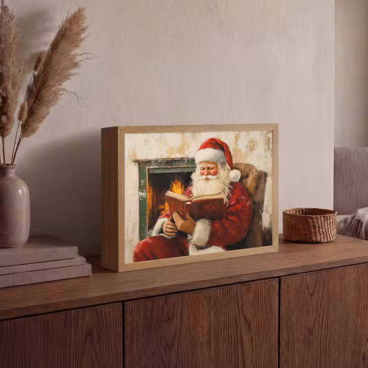 Lightbox - Wandlamp - Kerst - Kerstman - Winter - Open Haard — 4