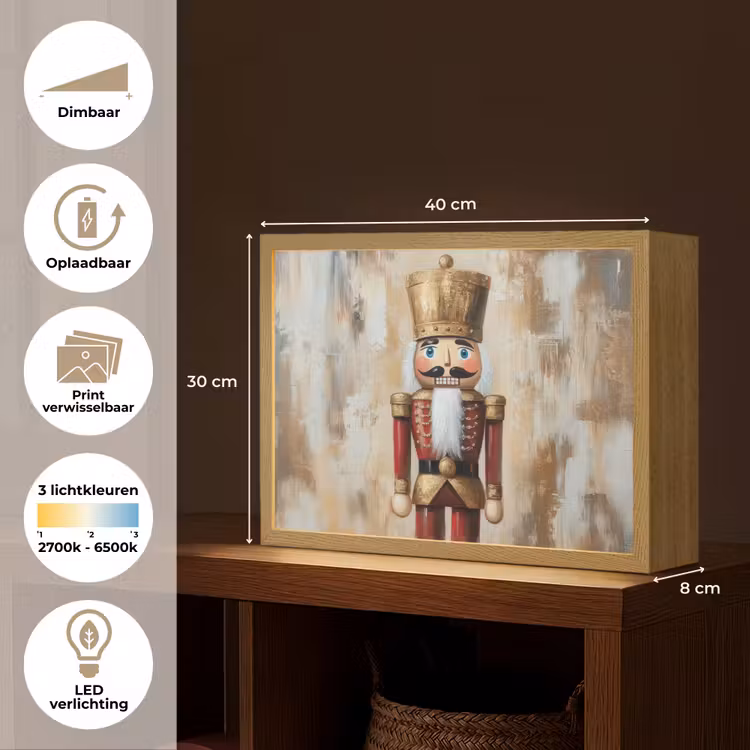 Lightbox - Wandlamp - Kerst - Poppetje - Abstract — 10