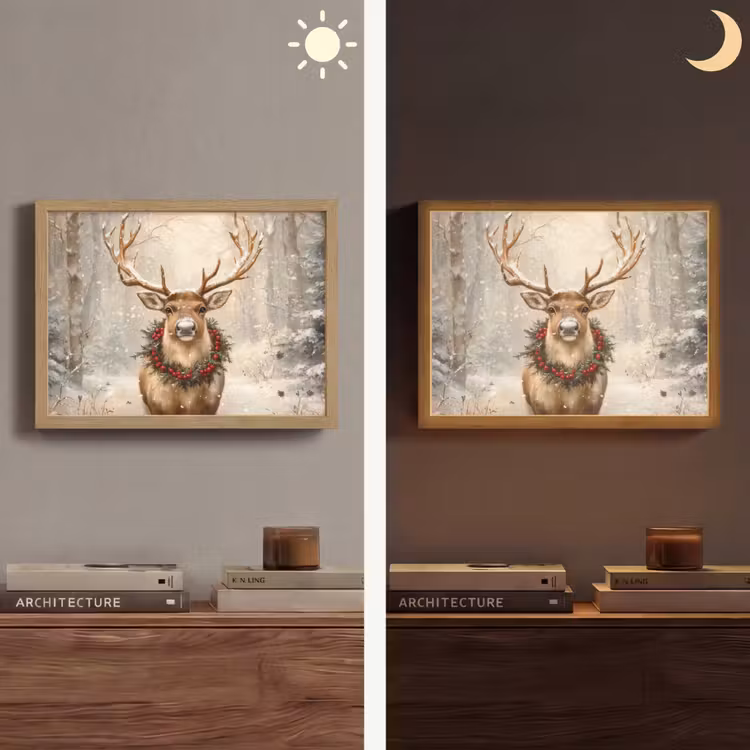 Lightbox - Wandlamp - Kerst - Rendier - Winter - Krans — 6