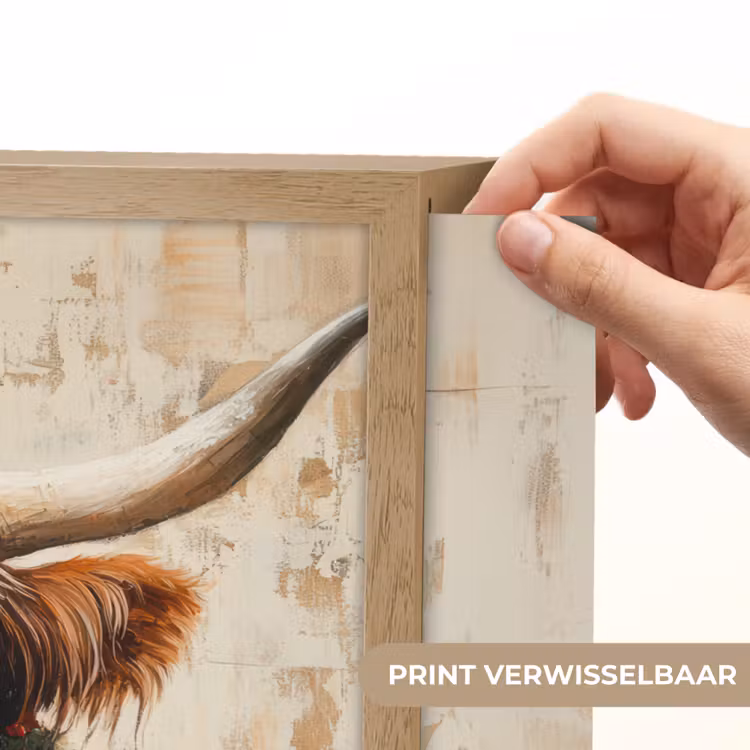 Lightbox - Wandlamp - Kerst - Schotse Hooglander - Bruin - Krans — 5