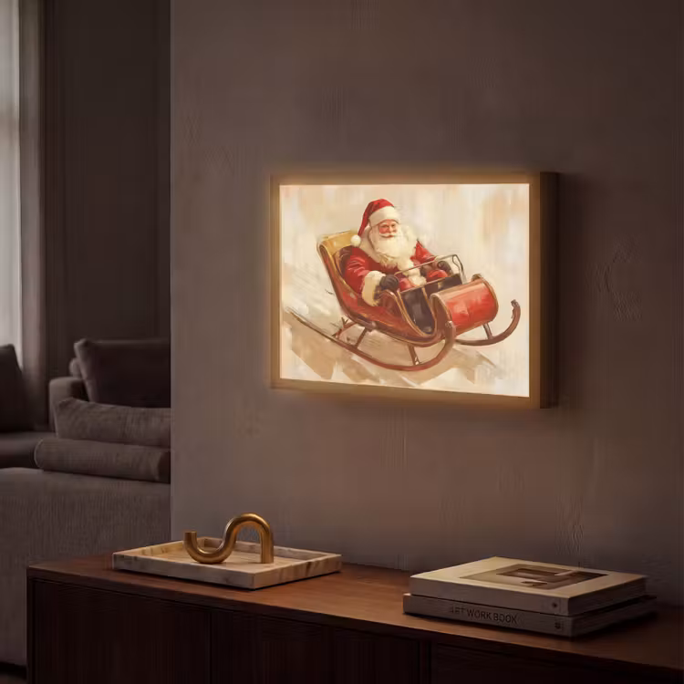 Lightbox - Wandlamp - Kerst - Slee - Kerstman — 2
