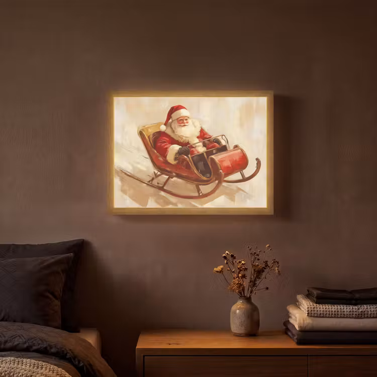 Lightbox - Wandlamp - Kerst - Slee - Kerstman — 3