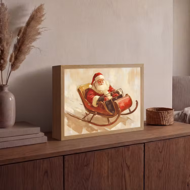 Lightbox - Wandlamp - Kerst - Slee - Kerstman — 4
