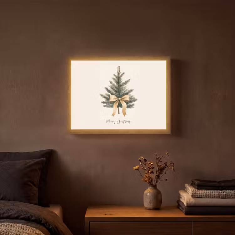 Lightbox - Wandlamp - Kerstboom - Kerst - Merry Christmas - Beige — 3