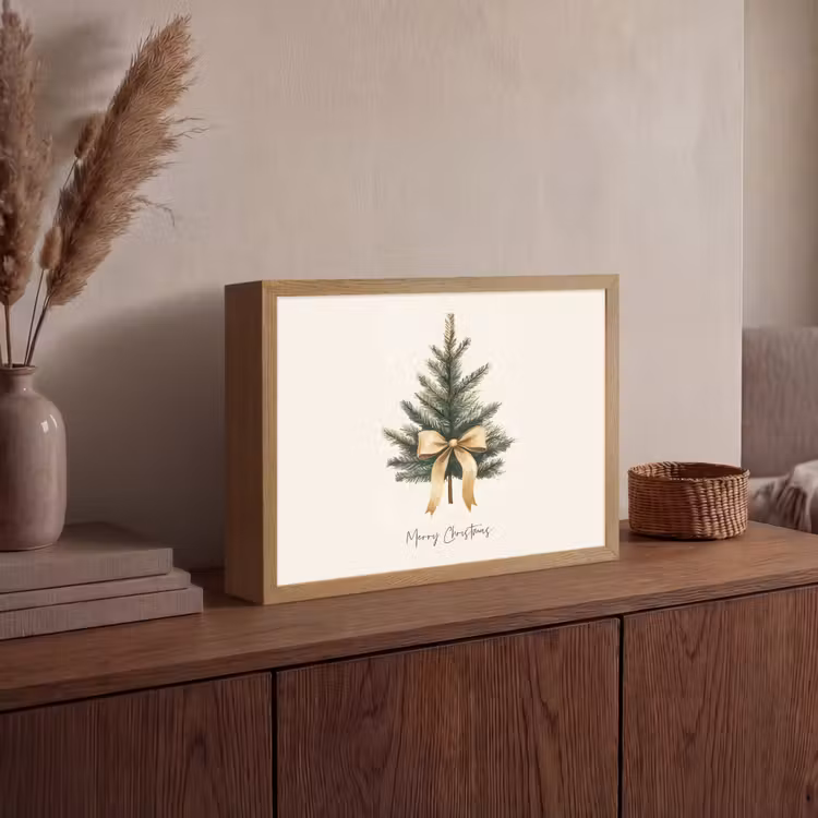 Lightbox - Wandlamp - Kerstboom - Kerst - Merry Christmas - Beige — 4