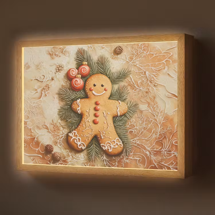 Lightbox - Wandlamp - Kerstmis - Koekje - Poppetje - Speculaas — 1