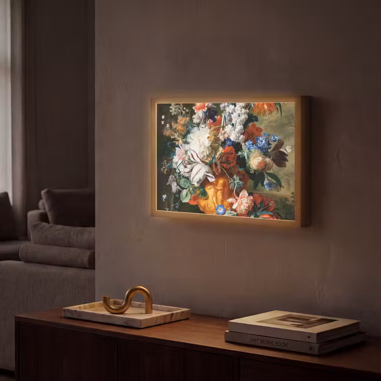 Lightbox - Wandlamp - Kunst - Oude meesters - Boeket bloemen in een urn — 2