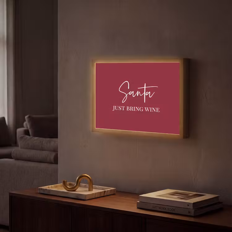 Lightbox - Wandlamp - Santa - Wine - Rood - Kerst - Kerstman — 2