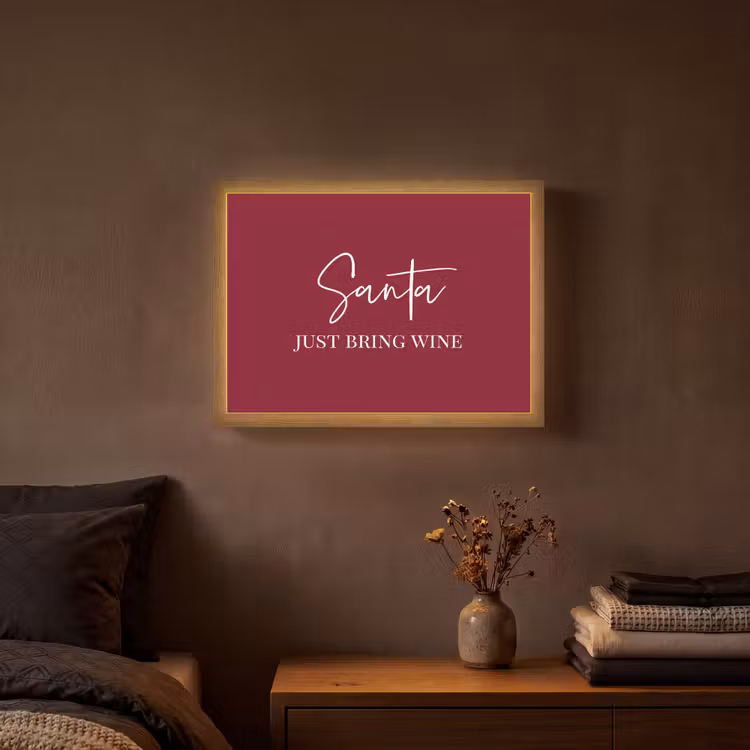 Lightbox - Wandlamp - Santa - Wine - Rood - Kerst - Kerstman — 3