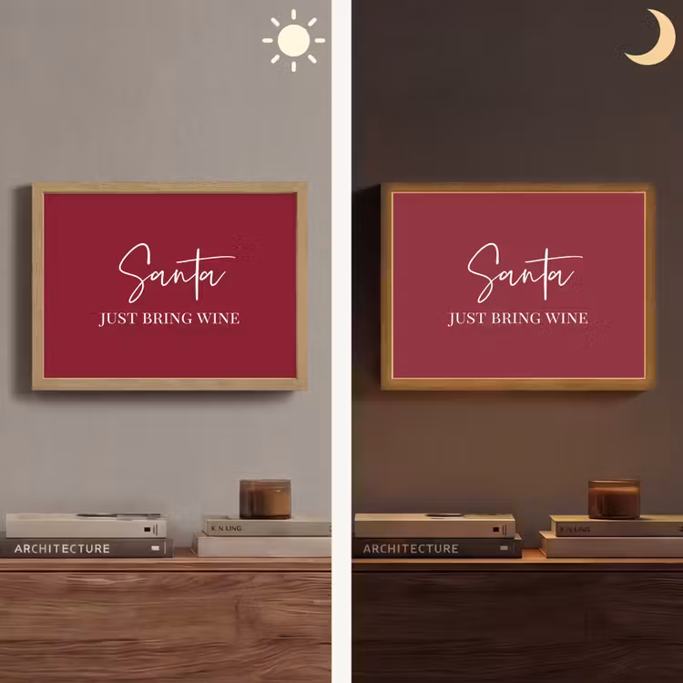 Lightbox - Wandlamp - Santa - Wine - Rood - Kerst - Kerstman — 6