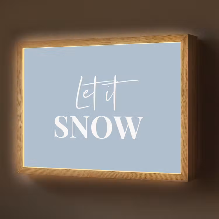 Lightbox - Wandlamp - Sneeuw - Winter - Blauw - Let it snow — 1