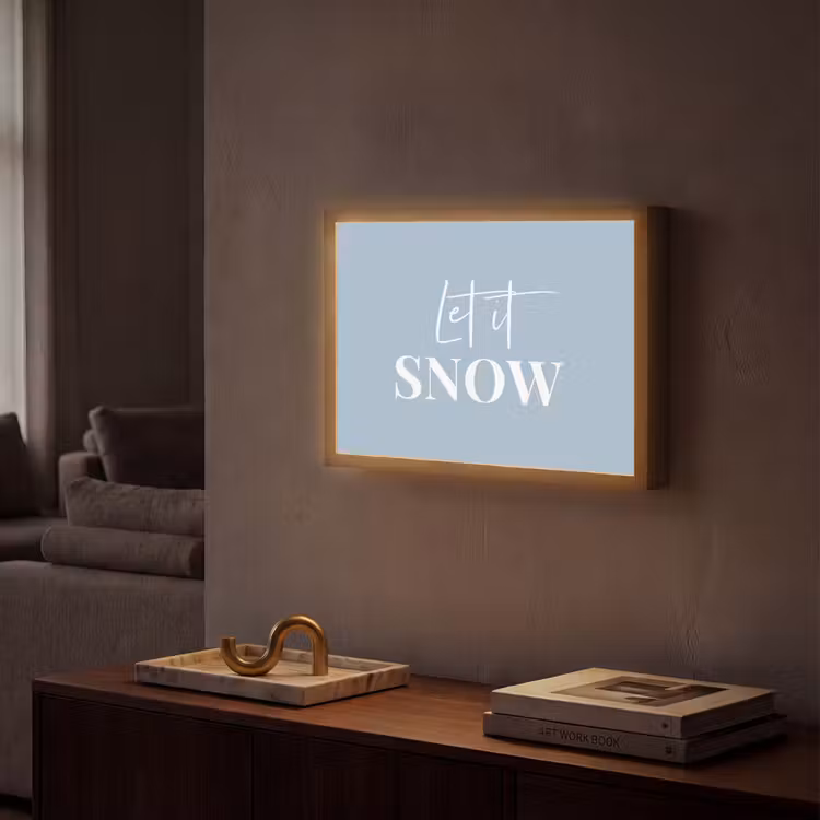Lightbox - Wandlamp - Sneeuw - Winter - Blauw - Let it snow — 2