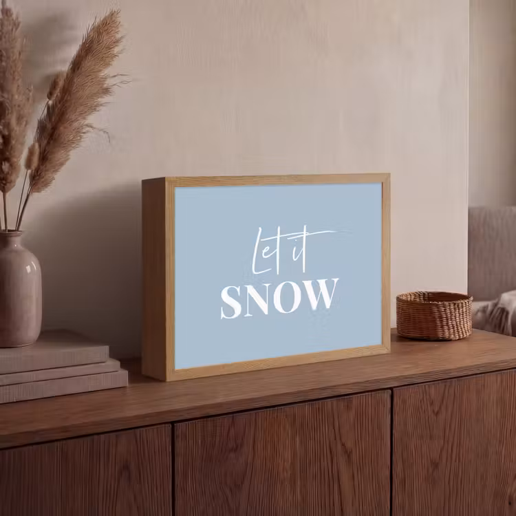 Lightbox - Wandlamp - Sneeuw - Winter - Blauw - Let it snow — 4
