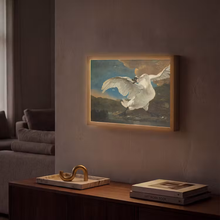 Lightbox - Wandlamp - Zwaan - Oude meesters - Jan Asselijn — 2