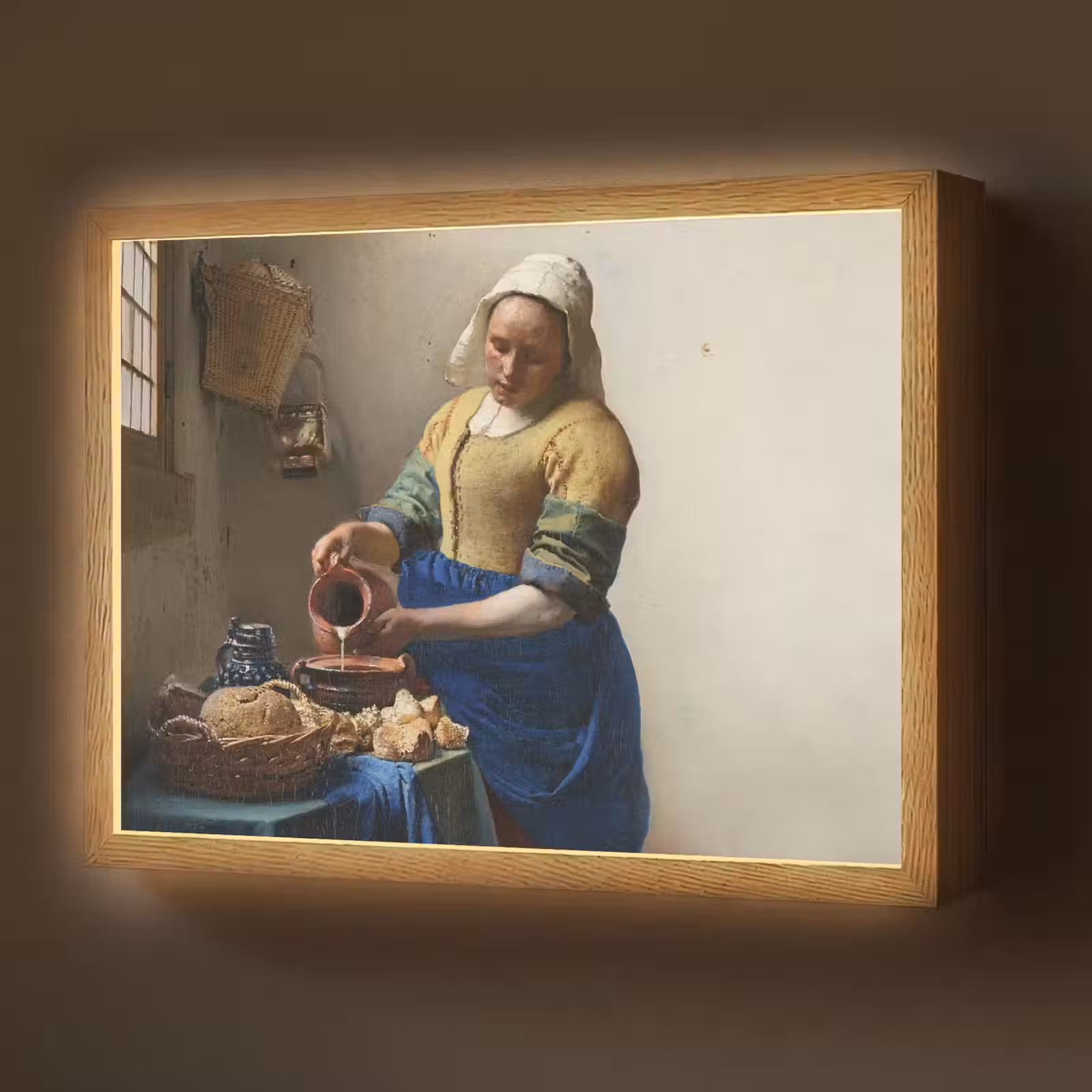 Lightbox - Wandlamp - Het melkmeisje - Kunst - Oude meesters - Vermeer — 1